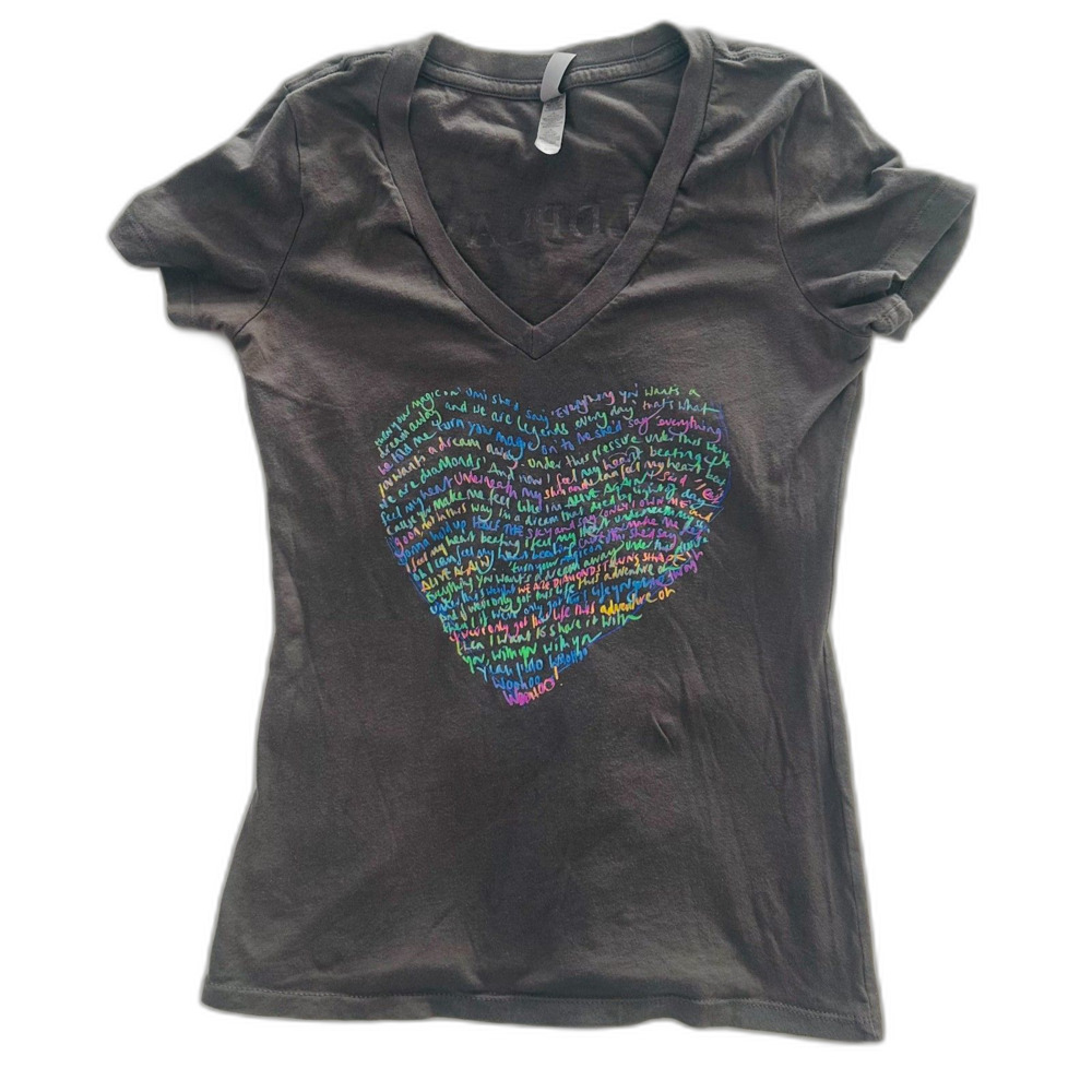 Coldplay Adventure Of A Lifetime Authentic Lyric T-shirt Junior Size Medium